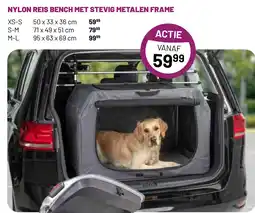 Pets & Co Nylon reis bench met stevig metalen frame aanbieding