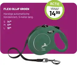 Pets & Co Flexi olijf groen aanbieding