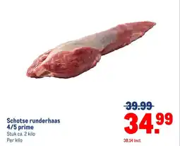 Makro Schotse runderhaas 4/5 prime aanbieding
