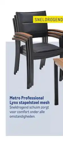 Makro Metro Professional Lynx stapelstoel mesh aanbieding