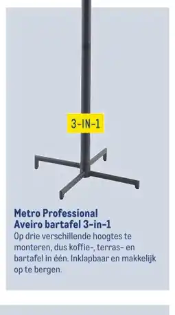 Makro Metro Professional Aveiro bartafel 3-in-1 aanbieding