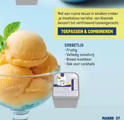 Makro SORBETIJS aanbieding