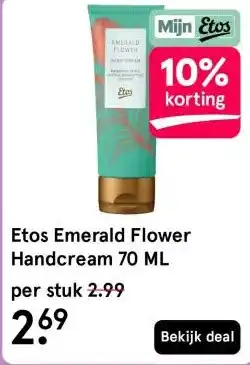 Etos Etos Emerald Flower Handcream 70 ML aanbieding