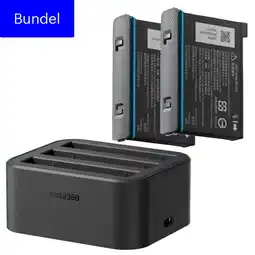 Bol.com Insta360 X3 - Power bundel - Chargehub en 2 accu's - oplader en accu's voor de X3 aanbieding