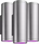 Coolblue Philips Hue Appear muurlamp White & Color - RVS 3-Pack aanbieding