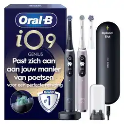 Etos Oral-B iO 9 Roze & Zwart Duo Elektrische Tandenborstels aanbieding