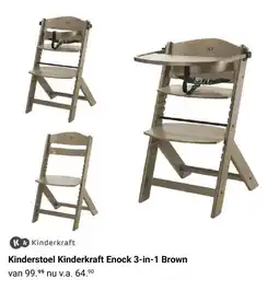 Van Asten BabySuperstore Kinderstoel Kinderkraft Enock 3-in-1 Brown aanbieding