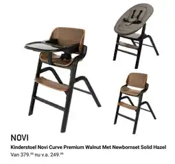 Van Asten BabySuperstore Kinderstoel Novi Curve Premium Walnut Met Newbornset Solid Hazel aanbieding