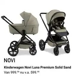 Van Asten BabySuperstore Kinderwagen Novi Luna Premium Solid Sand aanbieding