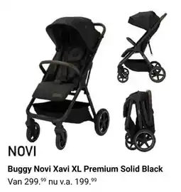 Van Asten BabySuperstore Buggy Novi Xavi XL Premium Solid Black aanbieding