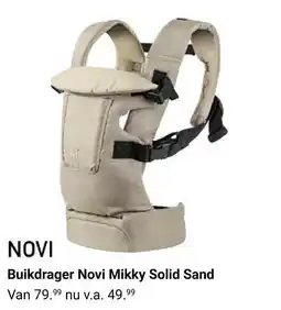 Van Asten BabySuperstore Buikdrager Novi Mikky Solid Sand aanbieding