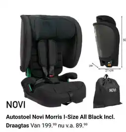 Van Asten BabySuperstore Autostoel Novi Morris I-Size All Black Incl. aanbieding