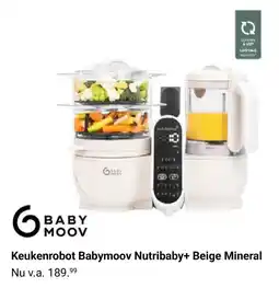 Van Asten BabySuperstore Keukenrobot Babymoov Nutribaby+ Beige Mineral aanbieding