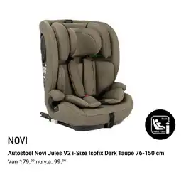 Van Asten BabySuperstore Autostoel Novi Jules V2 i-Size Isofix Dark Taupe 76-150 cm aanbieding