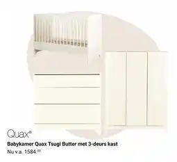 Van Asten BabySuperstore Babykamer Quax Tsugi Butter met 3-deurs kast aanbieding