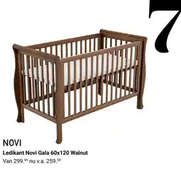 Van Asten BabySuperstore Ledikant Novi Gala 60x120 Walnut aanbieding