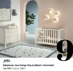 Van Asten BabySuperstore Babykamer Jaxx Swingo Clay (Ledikant + Commode) aanbieding