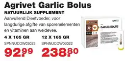 De Boer Drachten Agrivet Garlic Bolus SPNNUCOW03022 aanbieding