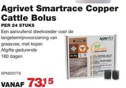 De Boer Drachten Agrivet Smartrace Copper Cattle Bolus SPN020776 aanbieding