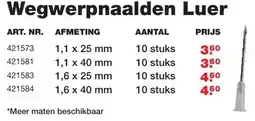 De Boer Drachten Wegwerpnaalden Luer aanbieding