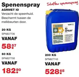 De Boer Drachten Spenenspray AGRIVET IO SPN827750 aanbieding