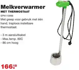 De Boer Drachten Melkverwarmer met thermostaat aanbieding