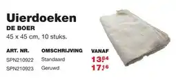 De Boer Drachten Uierdoeken aanbieding