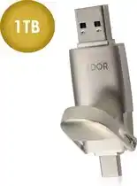 Bol.com Xedor Pro - USB Stick - 1 TB - 4400Mbps - USB C en A - iPhone en Android aanbieding