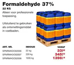 De Boer Drachten Formaldehyde 37% aanbieding