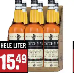 Dirck 3 Scotchman Whisky HELE LITER aanbieding