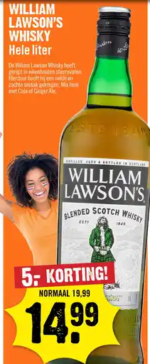 Dirck 3 William Lawson's Whisky 100 cl aanbieding