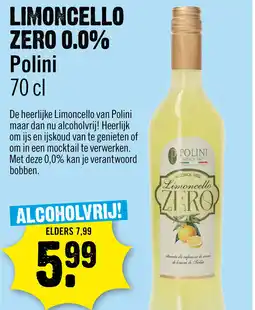 Dirck 3 Polini Limoncello Zero 0.0% 70 cl aanbieding