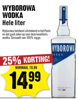Dirck 3 Wyborowa Wodka 100 cl aanbieding