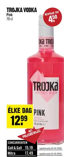 Dirck 3 Trojka Pink Vodka 70 cl aanbieding