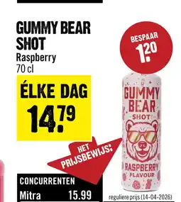 Dirck 3 Gummy Bear Shot Raspberry 70 cl aanbieding