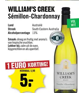 Dirck 3 William's Creek Shiraz Reserve 75 cl aanbieding