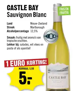 Dirck 3 Castle Bay Sauvignon Blanc 75 cl aanbieding