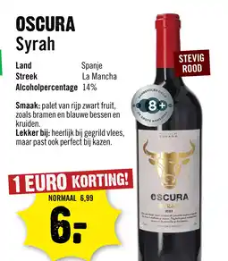Dirck 3 Oscura Syrah Edicion Limitada 75 cl aanbieding