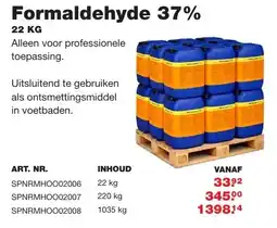 De Boer Drachten Formaldehyde 37% aanbieding