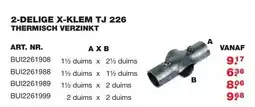 De Boer Drachten 2-delige x-klem tj 226 thermisch verzinkt aanbieding