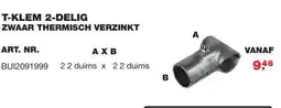 De Boer Drachten T-klem 2-delig aanbieding