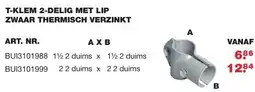 De Boer Drachten T-klem 2-delig met lip zwaar thermisch verzinkt aanbieding