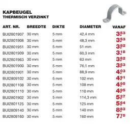 De Boer Drachten Kapbeugel thermisch verzinkt aanbieding