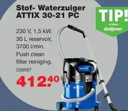 De Boer Drachten Stof- Waterzuiger ATTIX 30-21 PC aanbieding