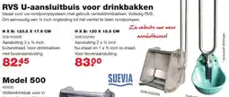 De Boer Drachten RVS U-aansluitbuis voor drinkbakken aanbieding