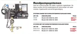 De Boer Drachten Rondpompsystemen aanbieding