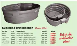 De Boer Drachten Superbac drinkbakken aanbieding