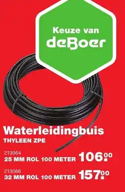 De Boer Drachten Waterleidingbuis aanbieding