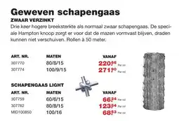 De Boer Drachten Geweven schapengaas aanbieding