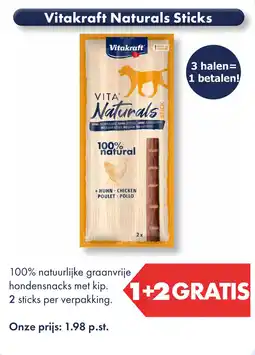 Huisdier Voordeelshop Vitakraft Naturals Sticks aanbieding